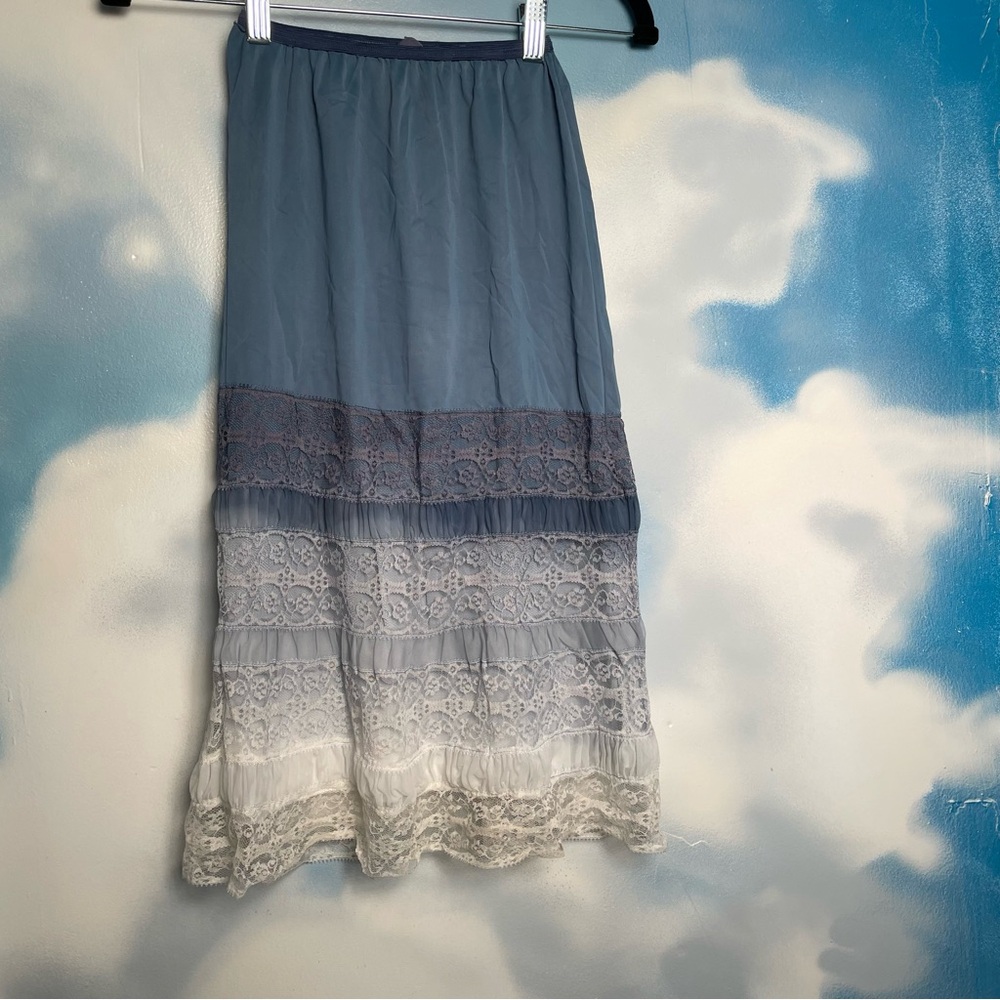 Vintage hand dyed slip skirt